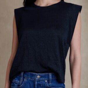 Banana Republic Linen Sharp-Shoulder T-Shirt